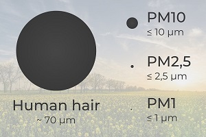 Size comparison of particulate matter
